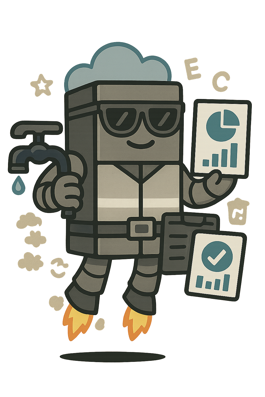 CloudShip Robot Mascot